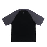 MORE AMOR WAFFLE RAGLAN SS BLK/GRY