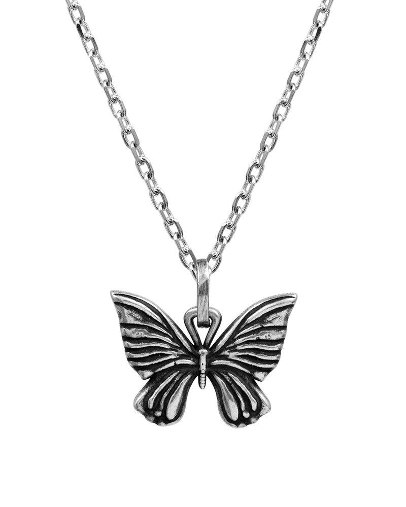 Two Jeys Silhouette Butterfly Effect Necklace Silver
