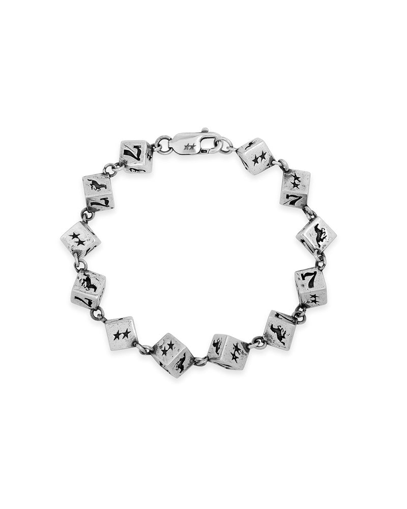Two Jeys All-Round Dice Bracelet Silver