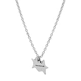Two Jeys Tilted Necklace Silver