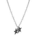 Two Jeys Tilted Necklace Silver