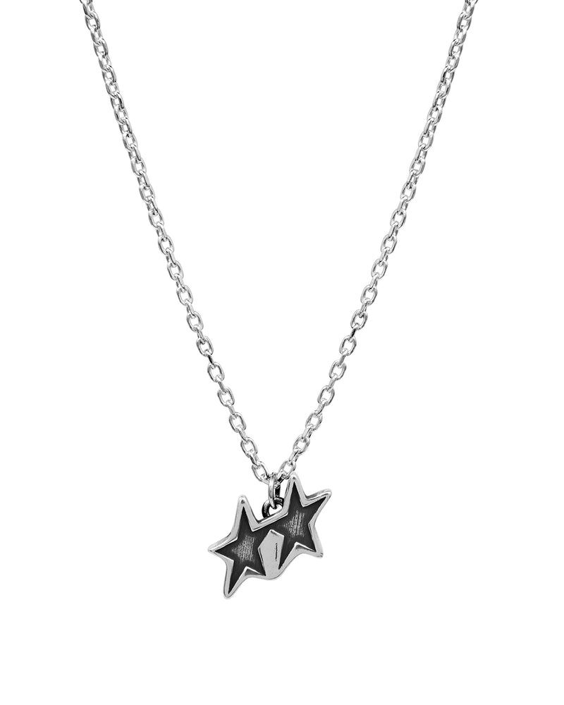 Two Jeys Tilted Necklace Silver
